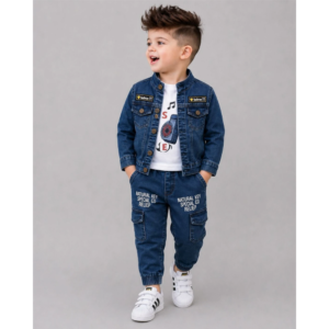 Shirazi Kids Boys Casual Jacket Jeans (BLUE)