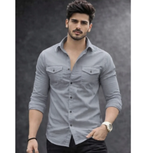 PROMO FASH Men Regular Fit Solid Spread Collar Casual Shirt