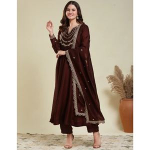 MOKOSH Women Silk Blend Kurta Pant Dupatta Set