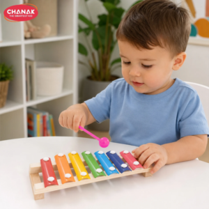 CHANAK Musical Xylophone Little Toy, Wooden and Steel Xylophone (Multicolor)