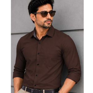 VeBNoR Men Regular Fit Solid Button Down Collar Formal Shirt